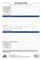 Returns Form